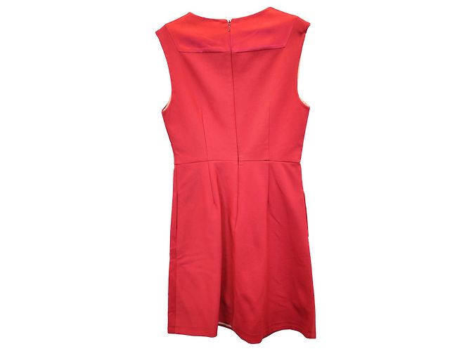 Diane Von Furstenberg Minivestido Carpreena Ponte de viscosa roja - vista 3