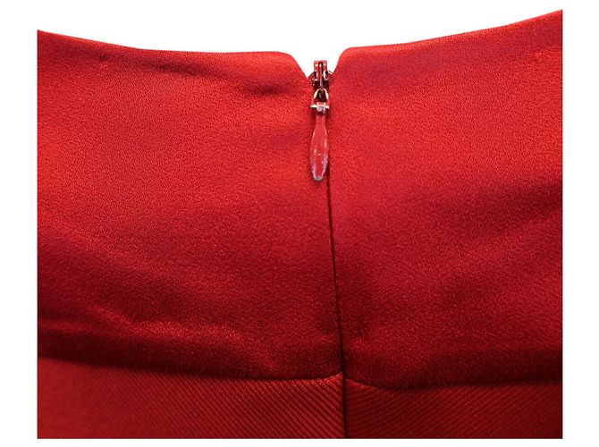 Diane Von Furstenberg Minivestido Carpreena Ponte de viscosa roja - vista 4