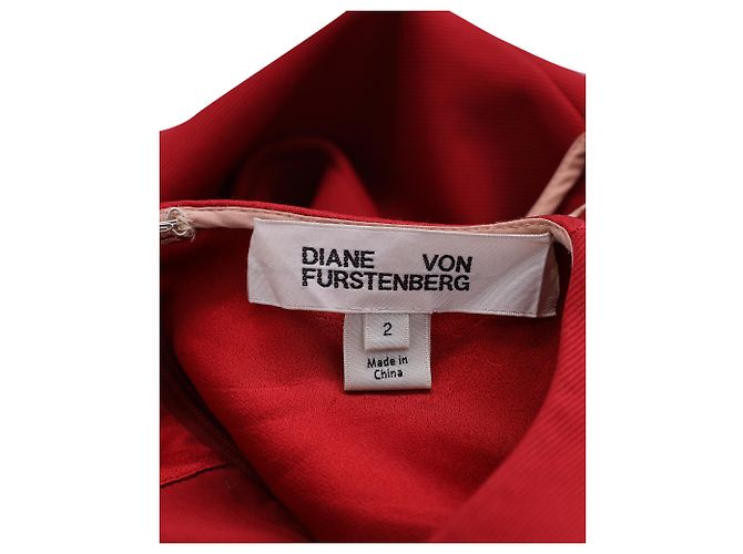 Diane Von Furstenberg Minivestido Carpreena Ponte de viscosa roja - vista 5