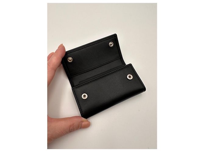 Alfred Dunhill Portachiavi Dunhill pelle nera liscia - vista 4