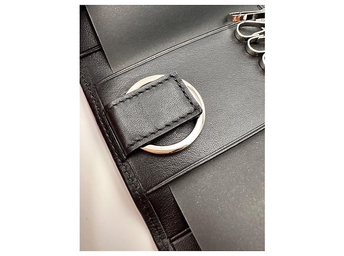Alfred Dunhill Portachiavi Dunhill pelle nera liscia - vista 8