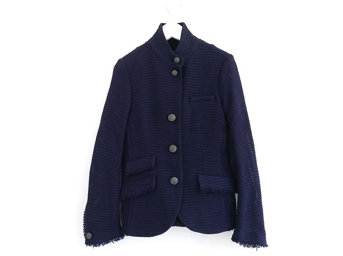 Blazer in tweed Rag & Bone Slade Blu navy - vista 2