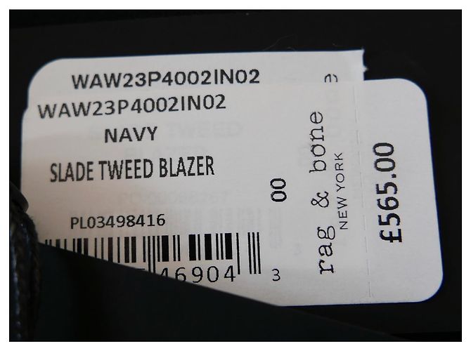 Blazer in tweed Rag & Bone Slade Blu navy - vista 8