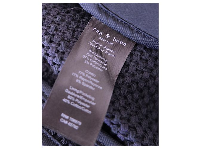 Blazer in tweed Rag & Bone Slade Blu navy - vista 9