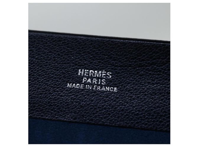 Hermès HERMES Roll Note Cover Leather Navy Auth bs12727 Navy blue - view 12