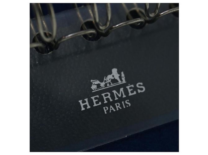 Hermès HERMES Roll Note Cover Leather Navy Auth bs12727 Navy blue - view 14