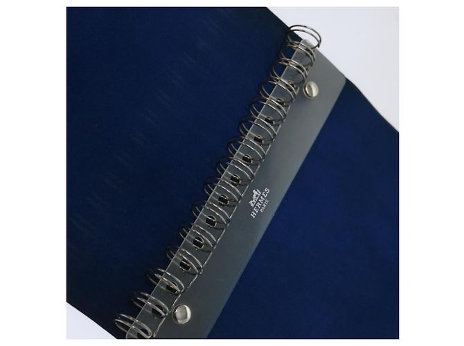 Hermès HERMES Roll Note Cover Leather Navy Auth bs12727 Navy blue - view 15