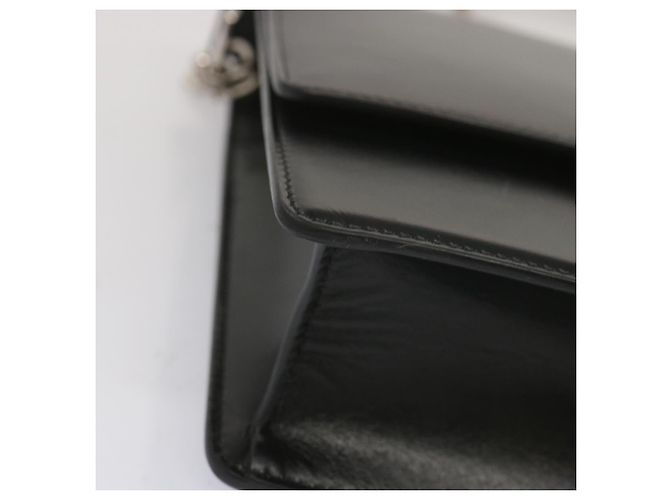GIVENCHY Bolso de hombro con cadena Cuero Negro Auth am5976 - vista 10