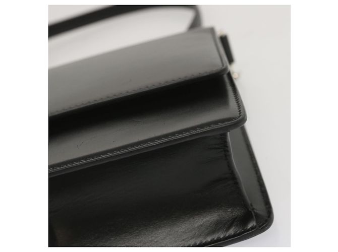 GIVENCHY Bolso de hombro con cadena Cuero Negro Auth am5976 - vista 11