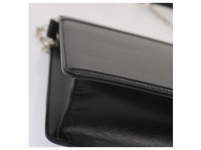 GIVENCHY Bolso de hombro con cadena Cuero Negro Auth am5976 - vista 12
