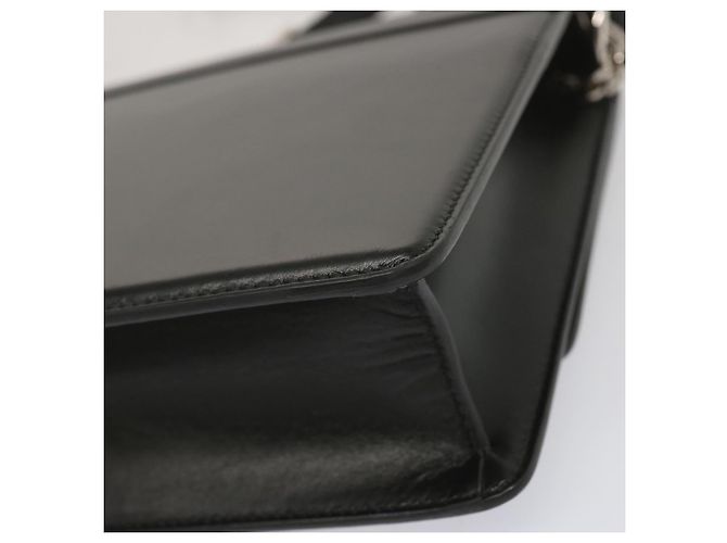 GIVENCHY Bolso de hombro con cadena Cuero Negro Auth am5976 - vista 13