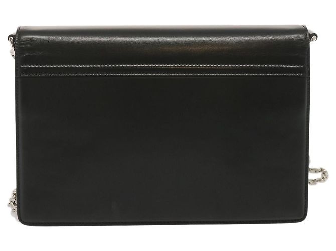GIVENCHY Bolso de hombro con cadena Cuero Negro Auth am5976 - vista 3