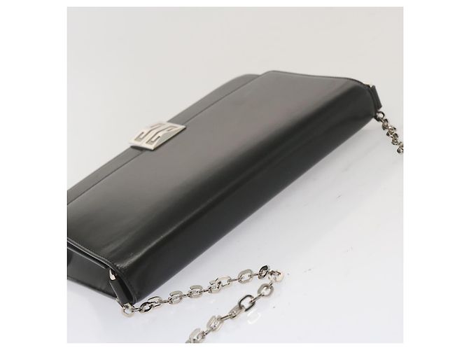GIVENCHY Bolso de hombro con cadena Cuero Negro Auth am5976 - vista 6
