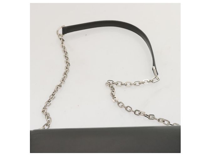 GIVENCHY Bolso de hombro con cadena Cuero Negro Auth am5976 - vista 8