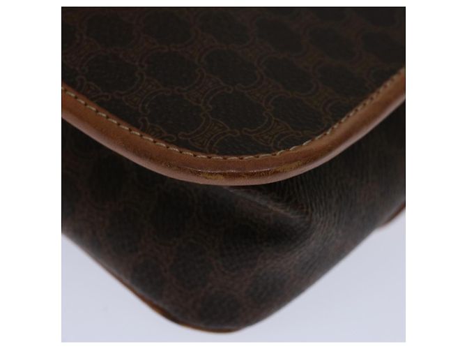 Céline CELINE Borsa a tracolla in tela macadam PVC marrone Auth 68999 - vista 13