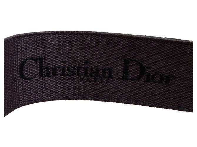 Breiter Canvasgürtel von Christian Dior Schwarz - Ansicht 6