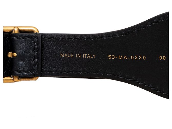 Breiter Canvasgürtel von Christian Dior Schwarz - Ansicht 7