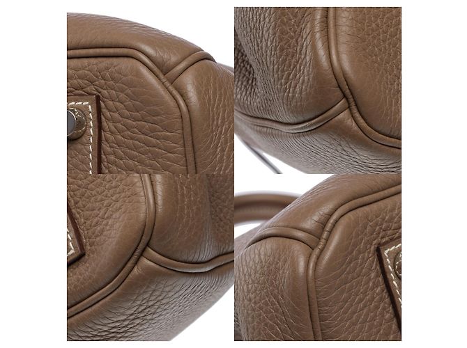Hermès Sac HERMES Birkin 35 en Cuir Étoupe - 101789 Taupe - vue 12