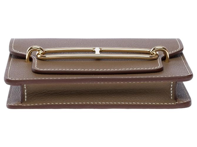Hermès Accessorio HERMES Roulis Slim in Pelle Etoupe - 101795 Taupe - vista 11
