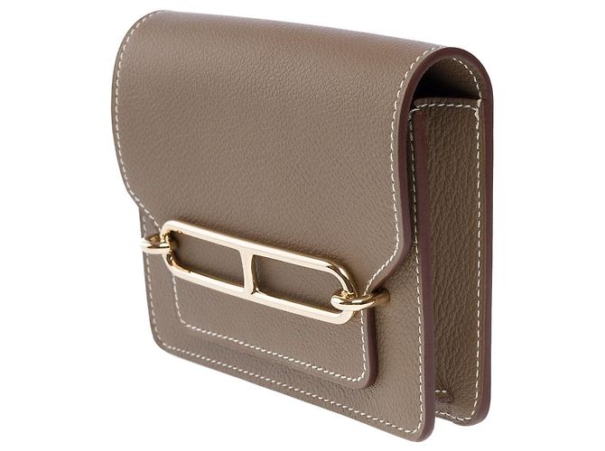 Hermès Accessorio HERMES Roulis Slim in Pelle Etoupe - 101795 Taupe - vista 5