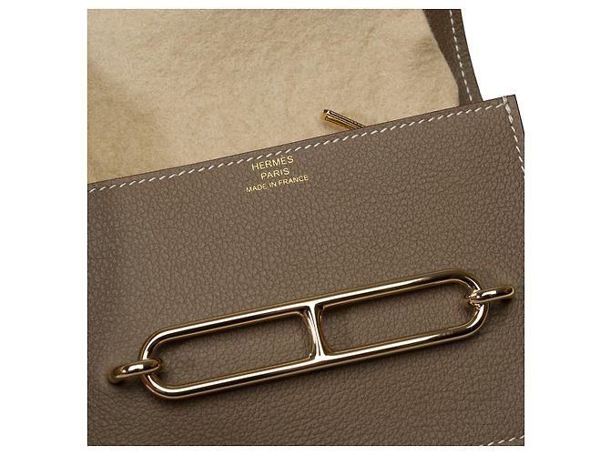 Hermès Accessorio HERMES Roulis Slim in Pelle Etoupe - 101795 Taupe - vista 7