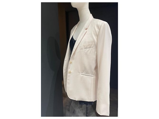 Hermès Laufstegjacke Weiß Beige Roh - Ansicht 10