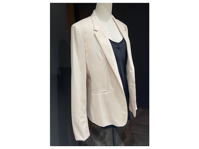 Hermès Laufstegjacke Weiß Beige Roh - Ansicht 11