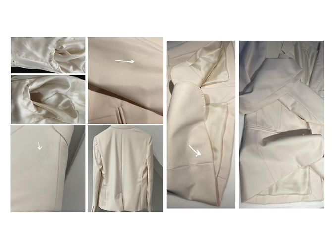 Hermès Laufstegjacke Weiß Beige Roh - Ansicht 12