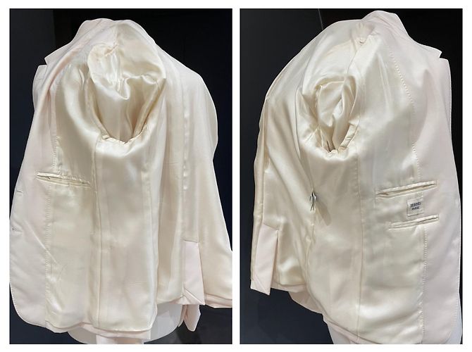 Hermès Laufstegjacke Weiß Beige Roh - Ansicht 13