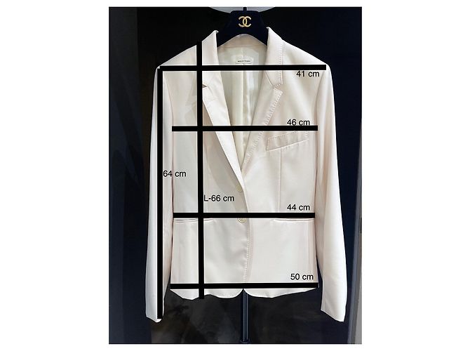 Hermès Laufstegjacke Weiß Beige Roh - Ansicht 14