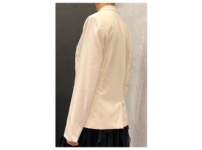 Hermès Laufstegjacke Weiß Beige Roh - Ansicht 16