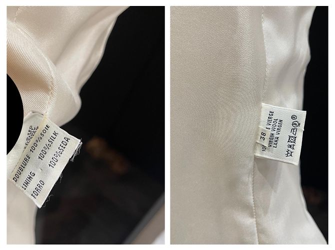 Hermès Laufstegjacke Weiß Beige Roh - Ansicht 5