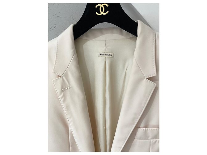 Hermès Laufstegjacke Weiß Beige Roh - Ansicht 6