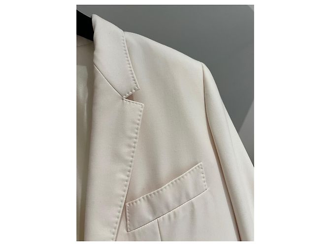 Hermès Laufstegjacke Weiß Beige Roh - Ansicht 7