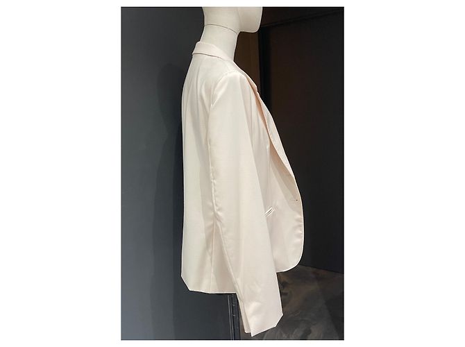 Hermès Laufstegjacke Weiß Beige Roh - Ansicht 8