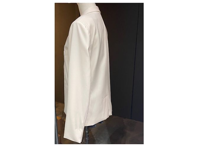 Hermès Laufstegjacke Weiß Beige Roh - Ansicht 9