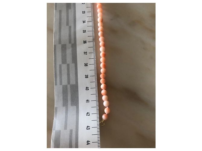 Autre Marque Halskette aus Gold und rosa Koralle - Ansicht 11
