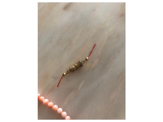 Autre Marque Halskette aus Gold und rosa Koralle - Ansicht 8