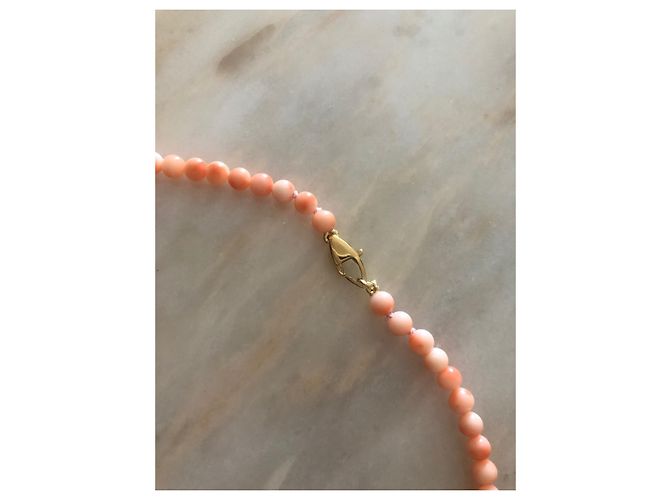Autre Marque Halskette aus Gold und rosa Koralle - Ansicht 9