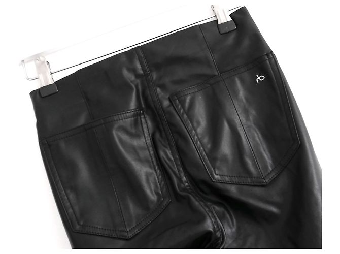 Rag & Bone Nina Kunstlederleggings Schwarz - Ansicht 4