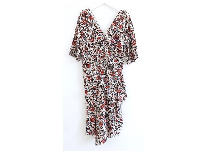 Isabel Marant Arodie Blumenmusterkleid Rot - Ansicht 3
