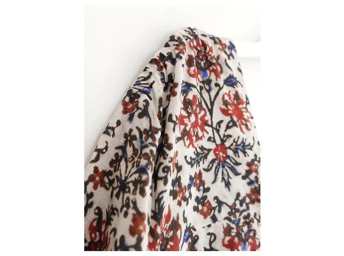 Isabel Marant Arodie Blumenmusterkleid Rot - Ansicht 5