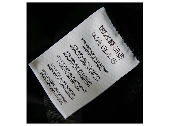 Vestido negro de jersey drapeado de Dries Van Noten. - vista 10