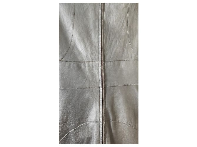 Chanel Lederkleid Silber 1999 Runway - Ansicht 11