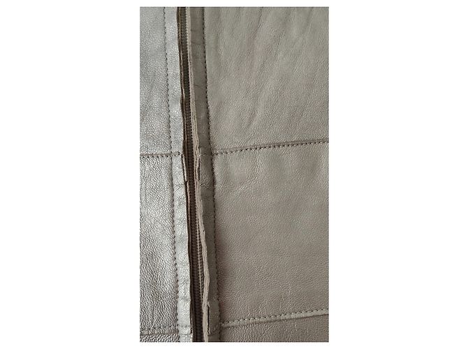 Chanel Lederkleid Silber 1999 Runway - Ansicht 12
