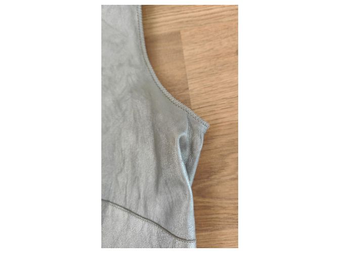 Chanel Lederkleid Silber 1999 Runway - Ansicht 15