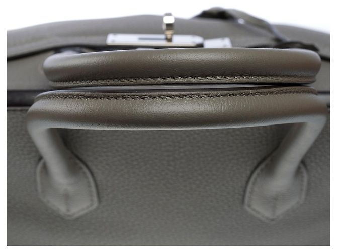 Hermès Sac HERMES Birkin 30 en Cuir Gris - 101813 - vue 10