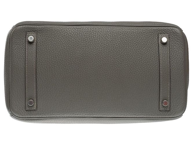 Hermès Sac HERMES Birkin 30 en Cuir Gris - 101813 - vue 11