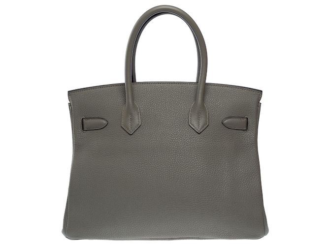 Hermès Sac HERMES Birkin 30 en Cuir Gris - 101813 - vue 4