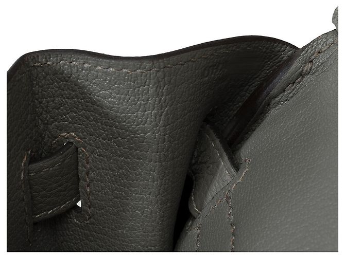 Hermès Sac HERMES Birkin 30 en Cuir Gris - 101813 - vue 8